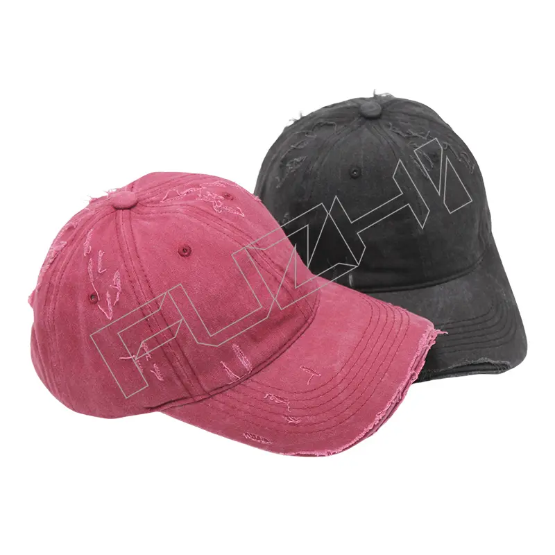 FZBC-6101 Korean broken washed vintage cap spring and summer shade washed to do old hole baseball cap soft top thin cap Featured Image
