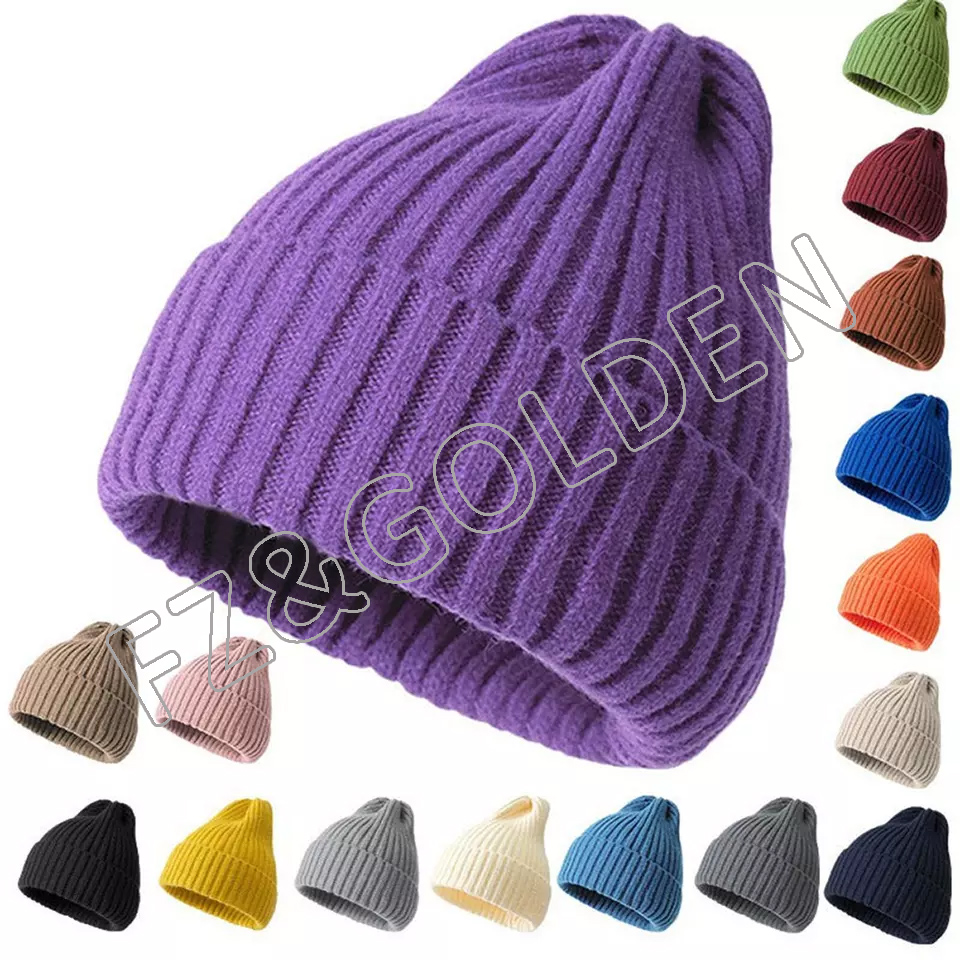 FZBH20250722-2 Knit Beanie Warm Soft & Stretchy Daily Ribbed Toboggan Cap Winter Hats for Cold Weather