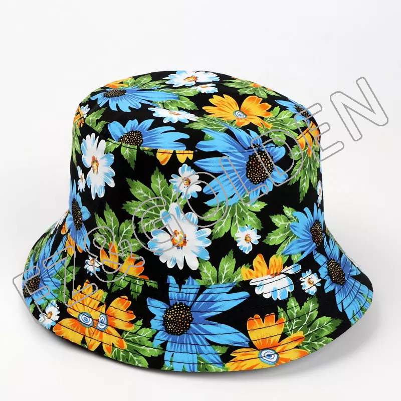 FZFH20250716-2 Wholesale Custom Logo All Over Printing tie dye Women Beach Bell Gorras Summer Fisherman Quick Dry Fit Sun Cap bucket hat