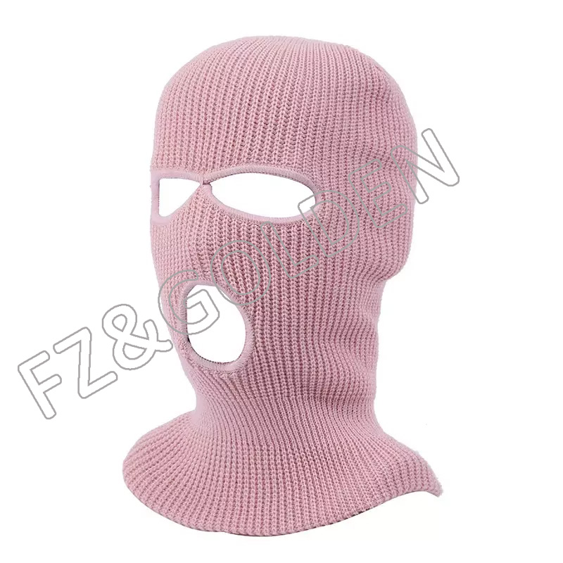 FZBH20250716 Fashion Knitted Ski Masks Full Face Winter Hats 3 Hole Hats Embroidery Custom Balaclava