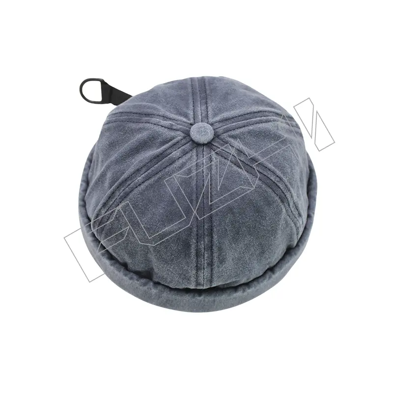 FZBC-6111 Men’s and women’s watertight washed vintage skull cap melon cap retro soft top landlord hat
