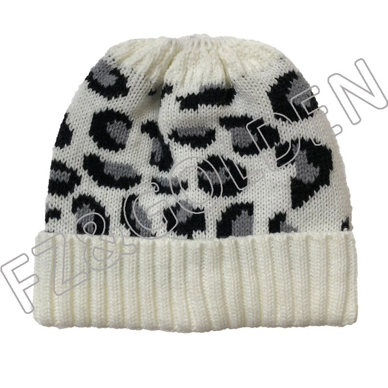 Custom Beanie Supplier -
Winter Warm Custom Elastic Running Beanie with Ponytail Hole - FUZHI