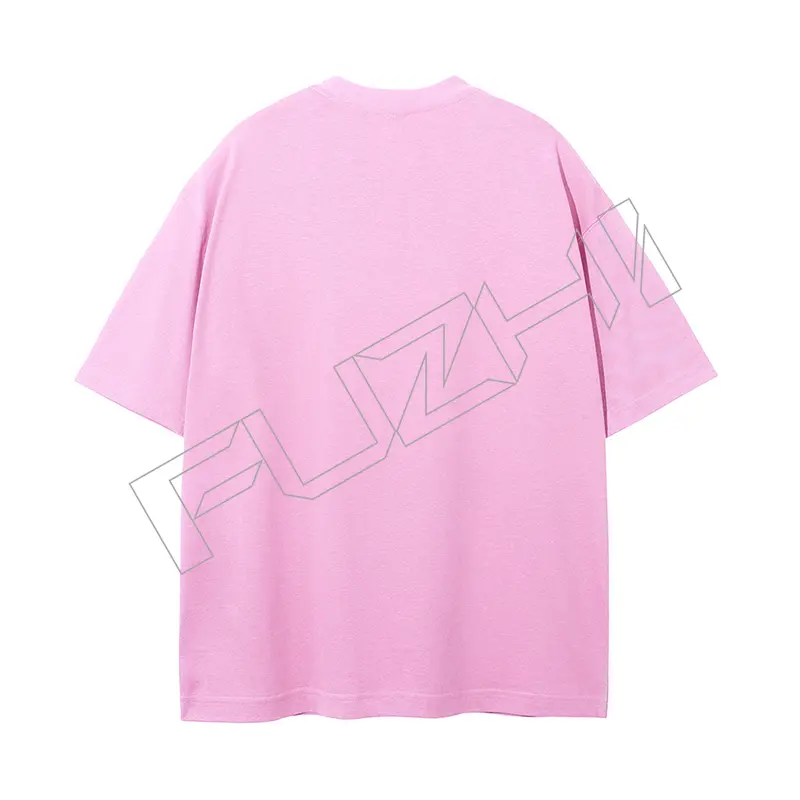 FZTS-1007 Over size T-shirt custom printed logo solid color cotton round neck short sleeve T-shirt with casual loose large size T-shirt