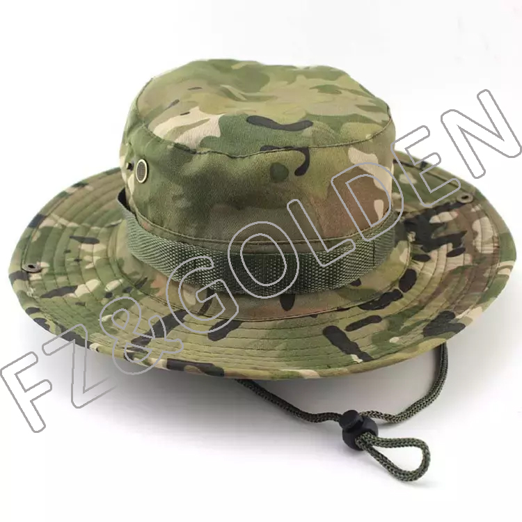 Discount Kids Hat Supplier -
anming Outdoor Summer Wide Brim Boonie Hat Camo Sun Cap for Men or Women - FUZHI