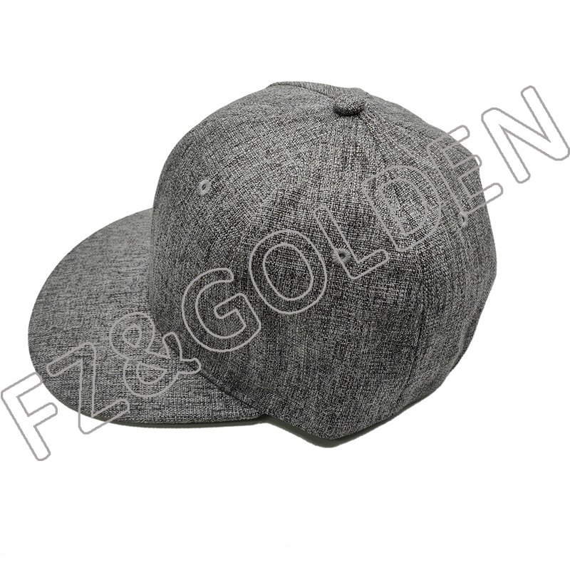 High-Quality 5 Panel Baseball Cap Manufacturer -
6 Panel Custom Logo Snapback Cap Flat Peak - FUZHI