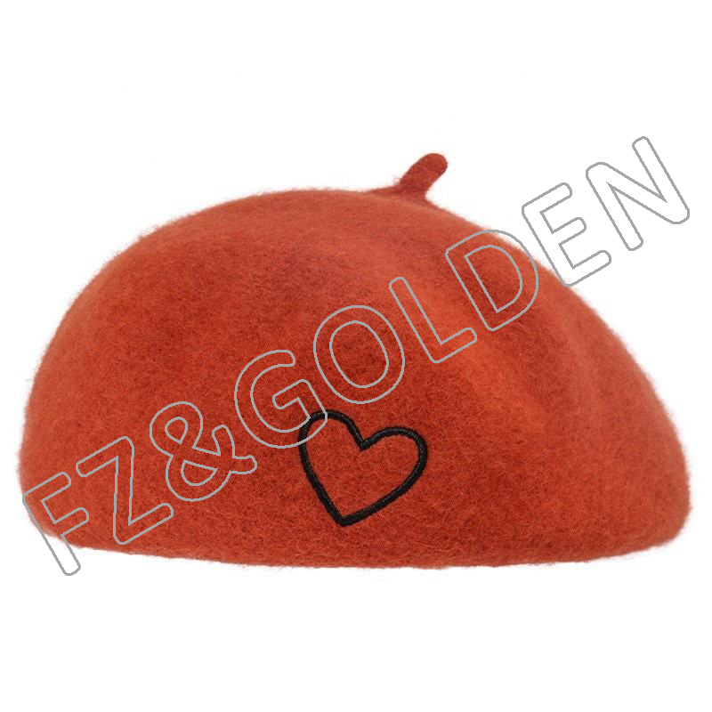 Wholesale Winter Hat Set -
French Wool Solid Color Classic Winter Warm Artist Painter Berets Women Hat - FUZHI
