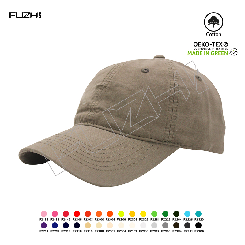 FZDL-1001 New dairy life 6 panel pure color cotton outdoor simple and casual curved eaves baseball cap