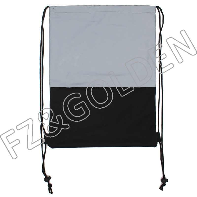 Wholesale Reflective Mitten Manufacturers -
Reflective Polyester Backpack Drawstring Bag - FUZHI