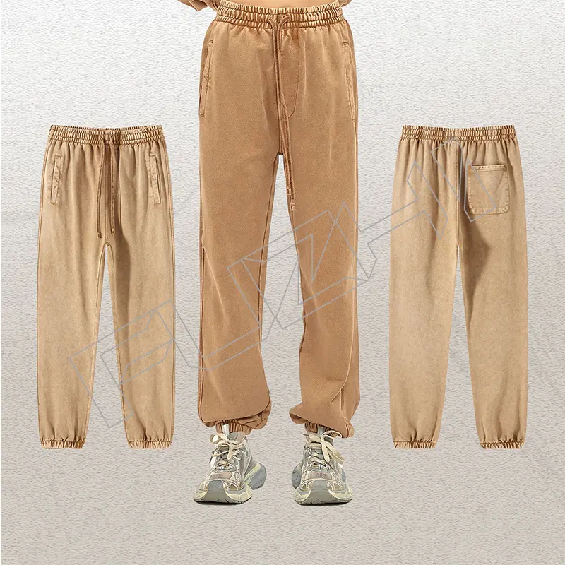 FZPA-2356 New men’s and women’s general fashion washed cotton casual loose pants retro sweatpants