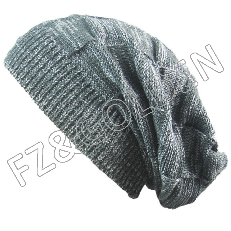 Discount Acrylic Beanie -
Wholesale Designer Men Oversize Skull Slouch Beanie Knit Hat - FUZHI