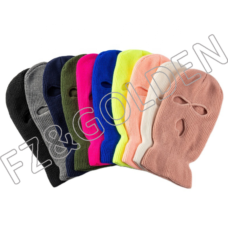 High-Quality Beanie Factory -
3 Hole Winter Ski Mask Knitted Balaclava Hat - FUZHI