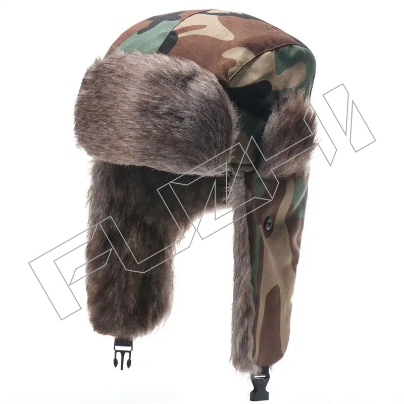 FZWH20250626-2 Russian sherpa hat soft faux fur sherpa ear flap hat cap winter ski trapper Winter Trooper Hat