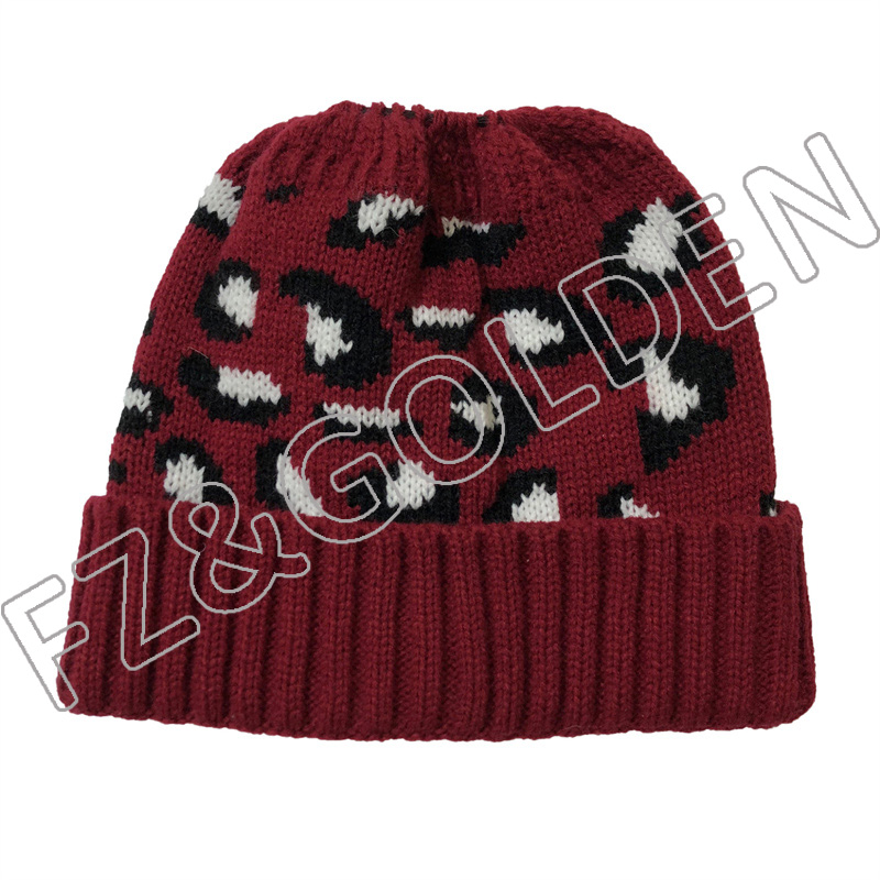 Custom Beanie Supplier -
Winter Warm Custom Elastic Running Beanie with Ponytail Hole - FUZHI