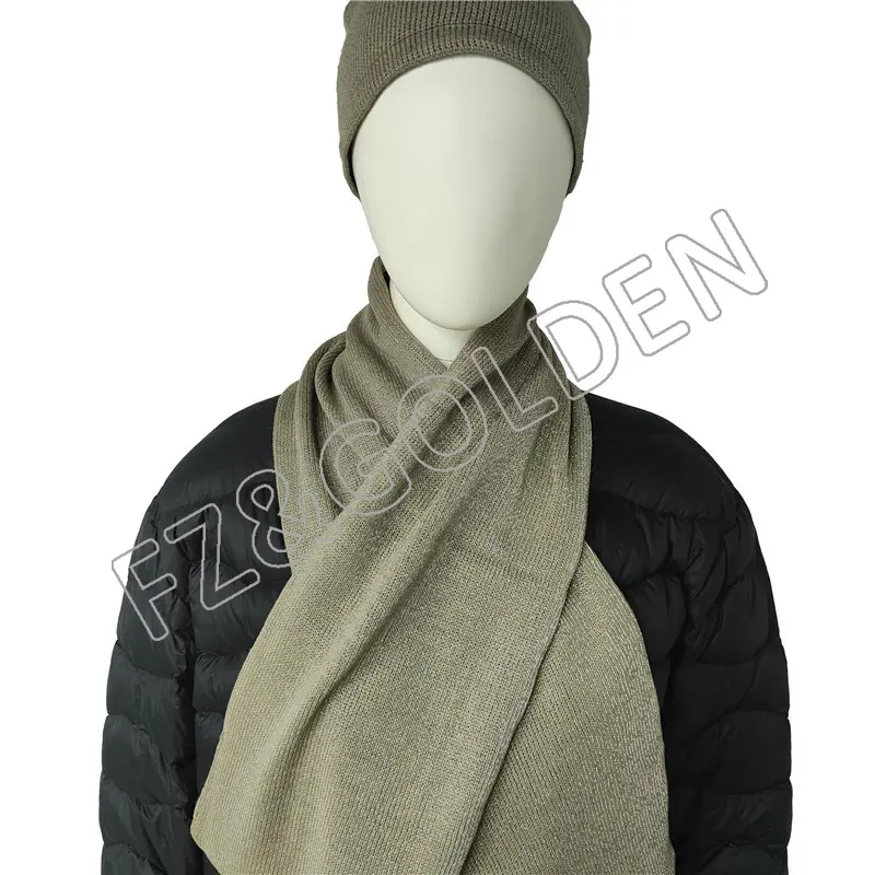 Reflective knitted adult scarf