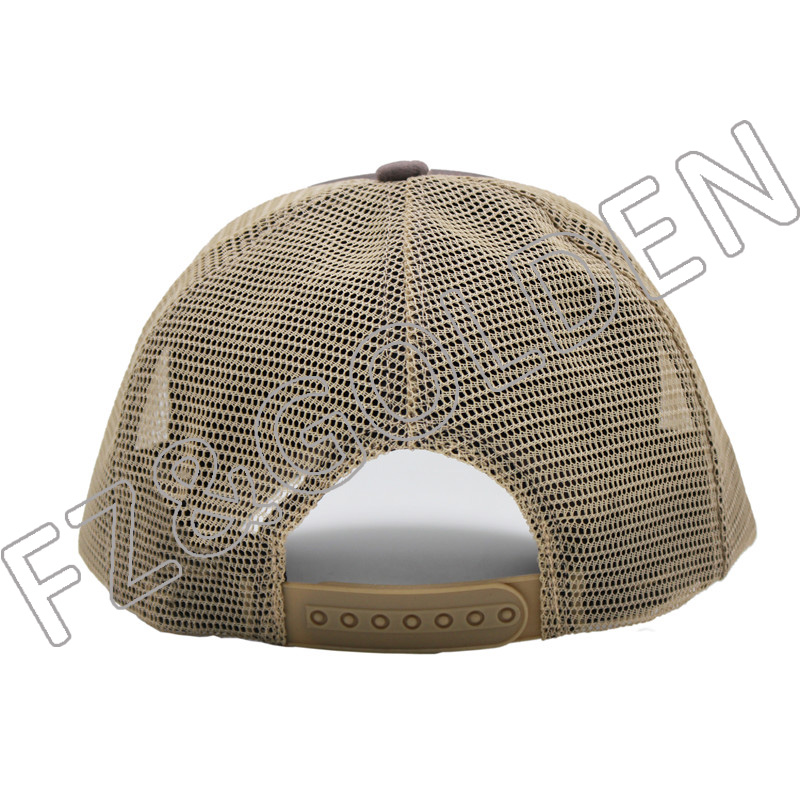 Discount Bike Cap -
5 Panel Flannel+Mesh Trucker Cap - FUZHI
