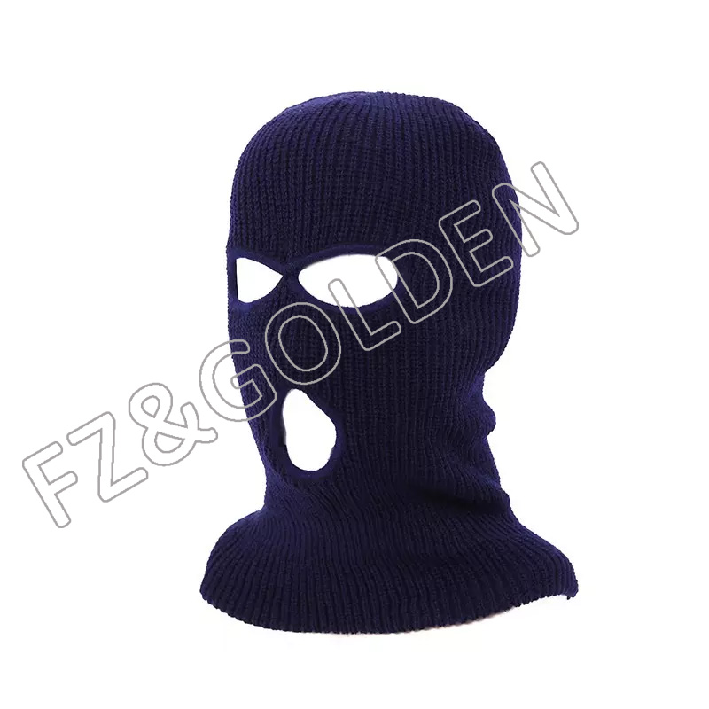 FZBH20250716 Fashion Knitted Ski Masks Full Face Winter Hats 3 Hole Hats Embroidery Custom Balaclava