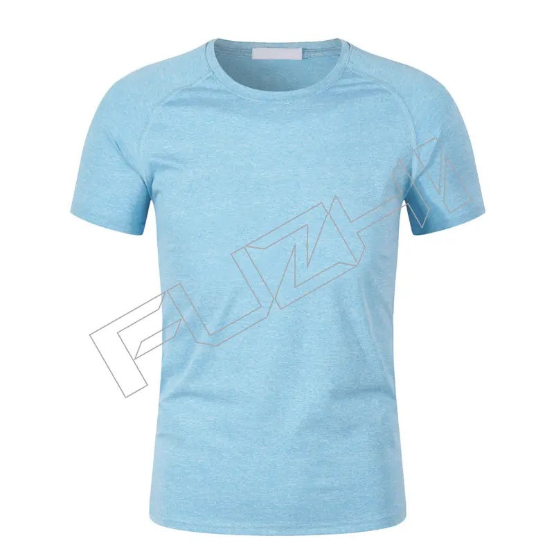 FZTS-1002 Summer cationic sports T-shirt custom outdoor running fitness round neck quick drying work shirt