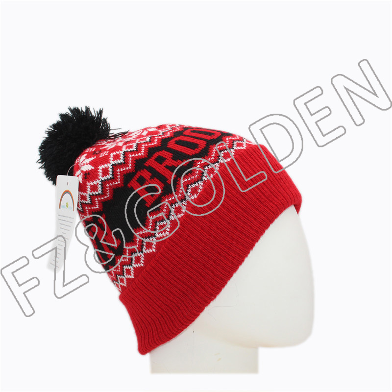 OEM/ODM Organic Cotton Beanies -
Warm Knitted Hat With Pom - FUZHI