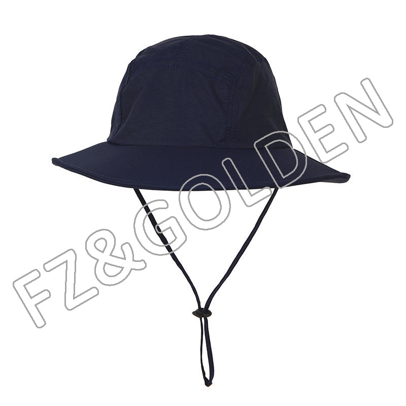 Discount Men Beanie Hat Suppliers -
Outdoor fast dry custom logo fisherman hunting bucket hat with strings - FUZHI