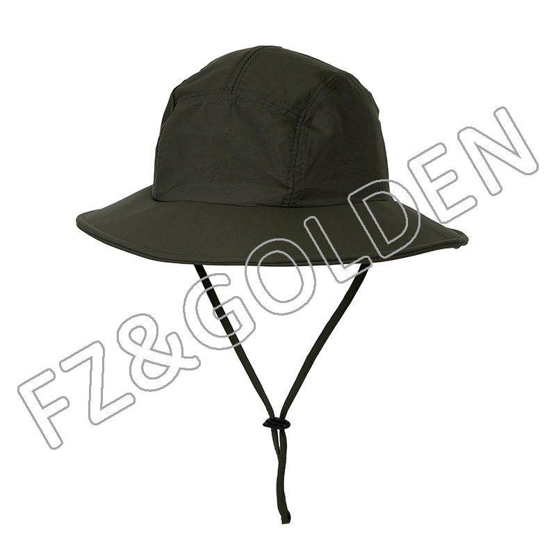 Discount Men Beanie Hat Suppliers -
Outdoor fast dry custom logo fisherman hunting bucket hat with strings - FUZHI