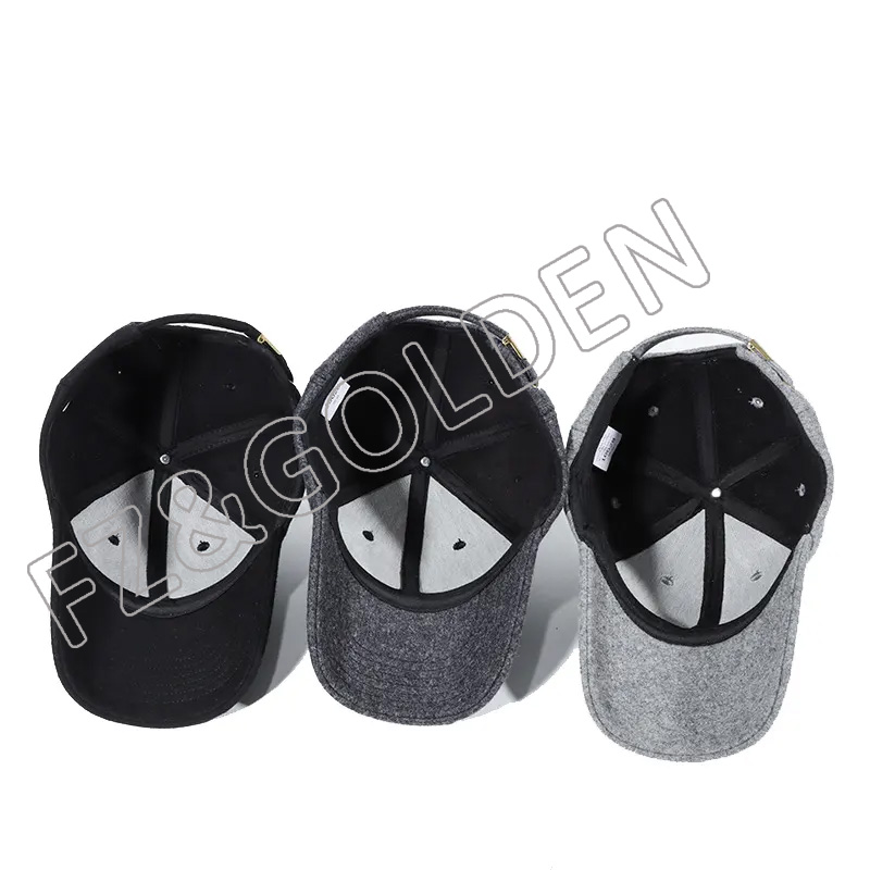 FZWC-1002 High quality custom wool fur baseball thick fitted fashion hat warm winter outdoor sports women cap