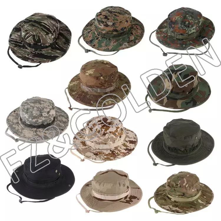 Discount Kids Hat Supplier –
anming Outdoor Summer Wide Brim Boonie Hat Camo Sun Cap for Men or Women – FUZHI