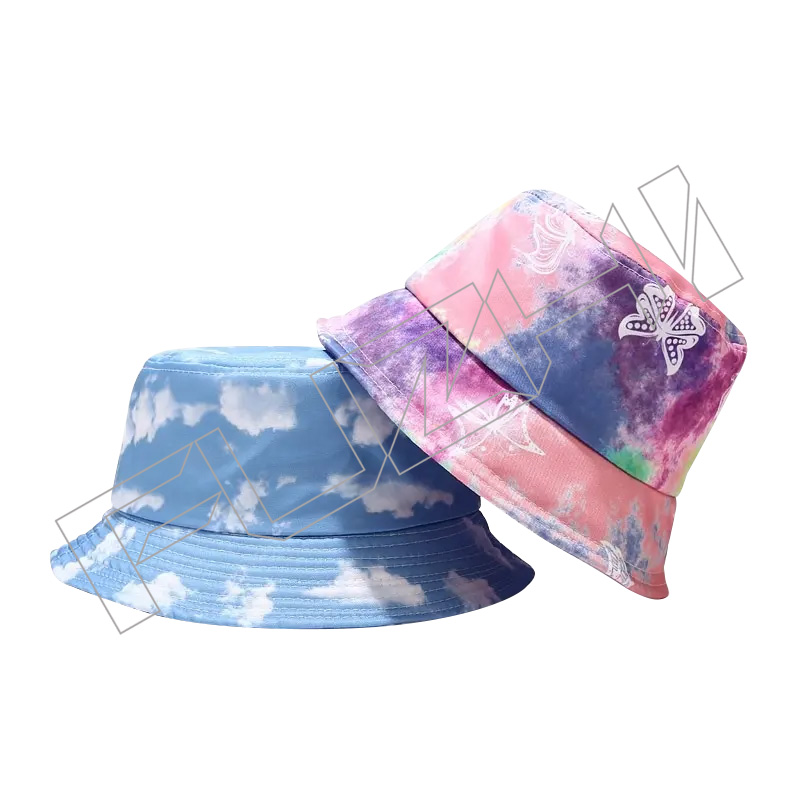 FZFH20250625-2 Fashion Designer Printed Custom Logo polyester summer protection printed bucket hat