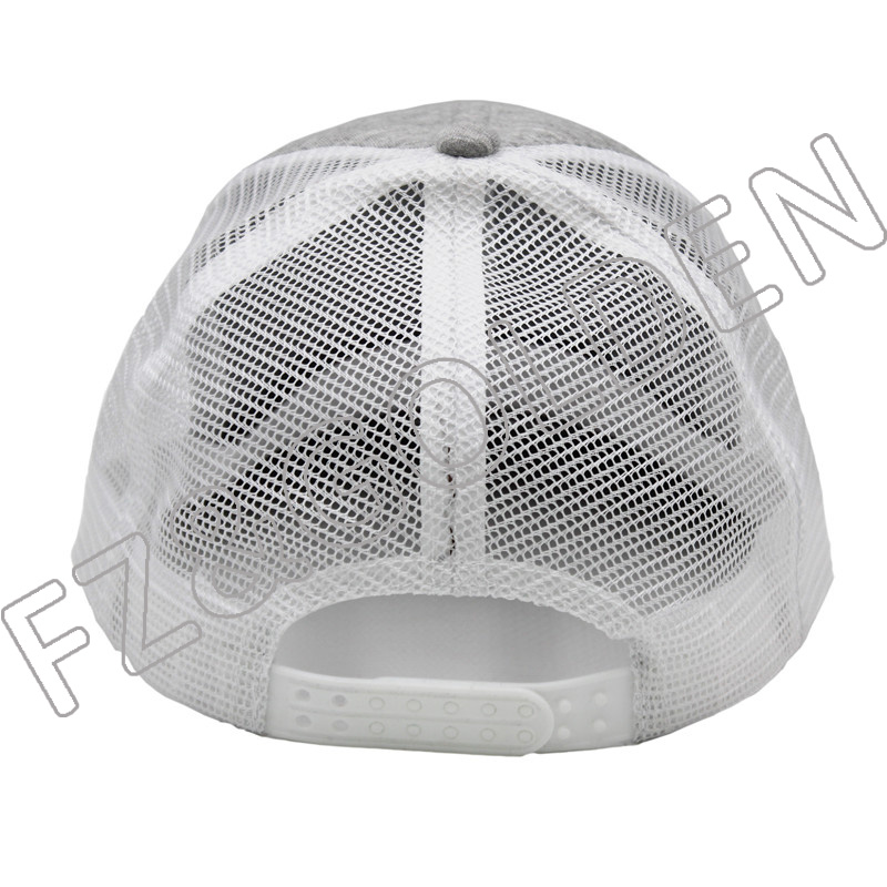 Cheapest Mesh Cap Manufacturer -
Flat Visor 6 Panel Air Cotton+Mesh Snapback Trucker Cap - FUZHI