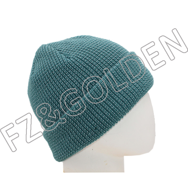 High-Quality Reflective Cap Factory -
Reflective Adult Polyester Knitted Hat - FUZHI